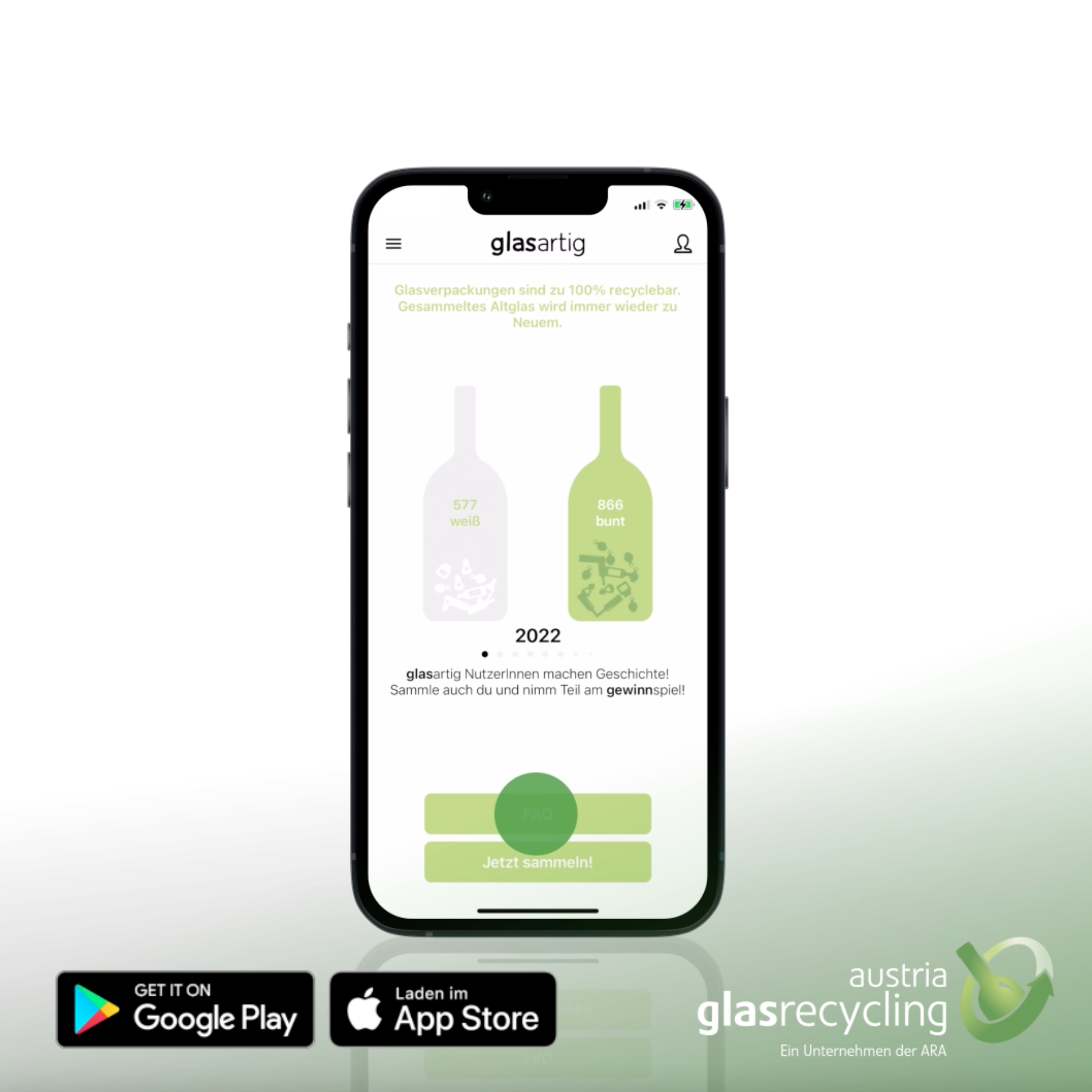 Glasartig - die Glasrecycling-App